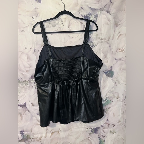 Torrid Peplum Faux Leather Corset Top Women Size 3X Black - Picture 3 of 6